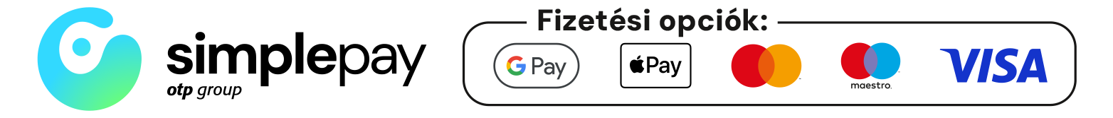A fizetési rendszert a SimplePay biztosítja.